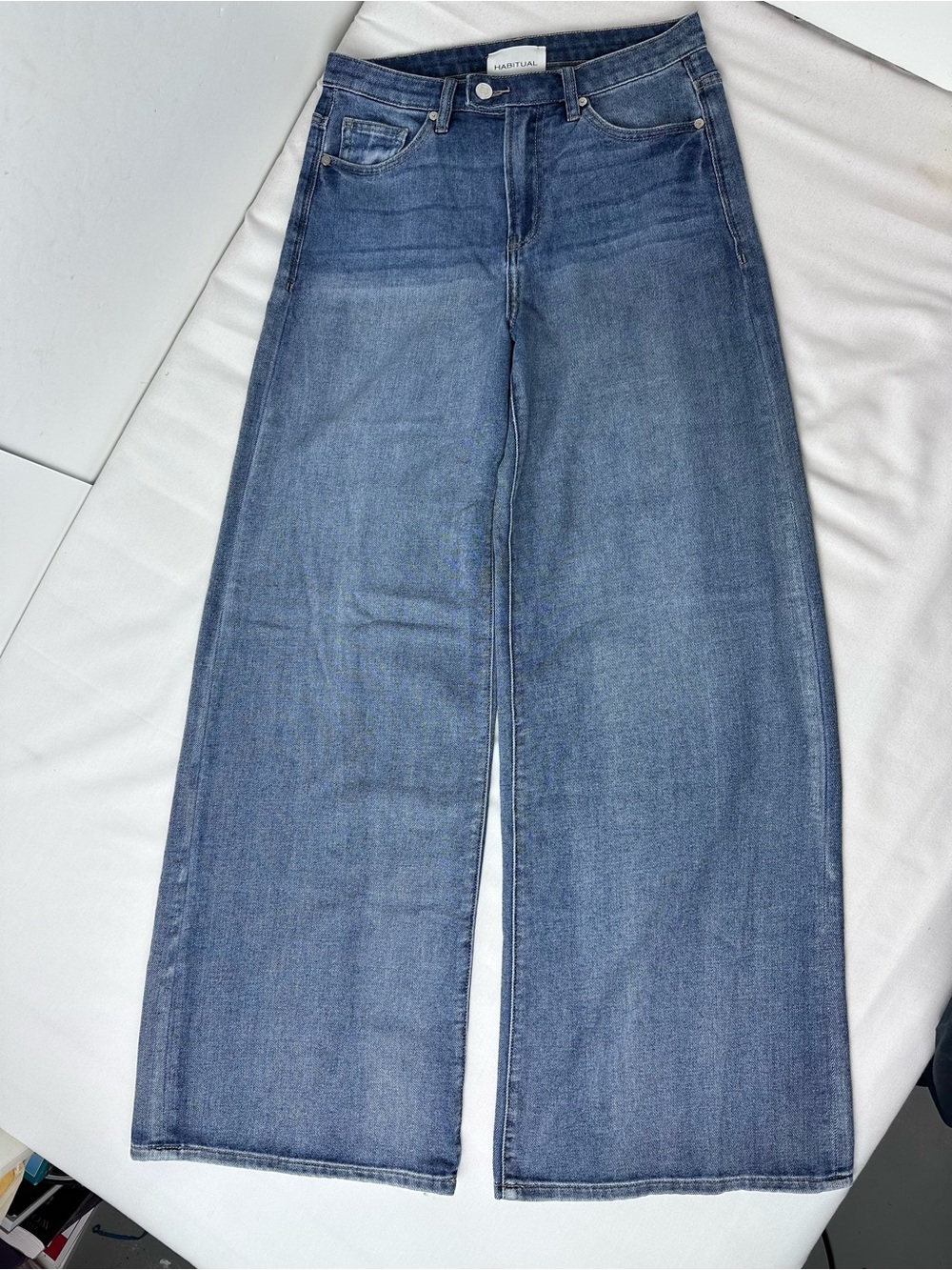 Habitual Baggy Straight Leg Jeans Size 27 Relaxed Fit Wide Leg Denim